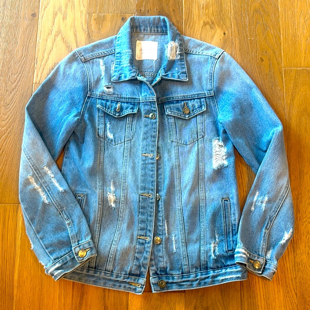 Altard State Distressed Jean jacket, EUC, size S, light wash